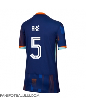 Țările de Jos Nathan Ake #5 Echipament de Fotbal Replică European 2024 Femei Deplasare